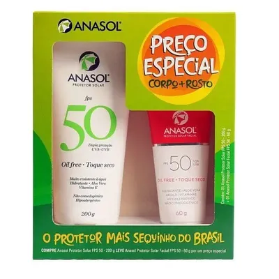 Kit Protetor Solar Anasol Fps50 200G+60Gfacial